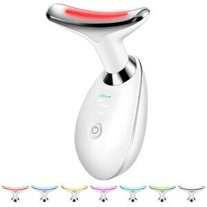 Face and Neck Massager Tool, 7-in-1 Color Red-Light-Therapy Wand for Skin Care